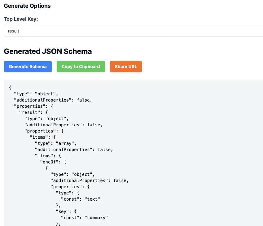 generate schema